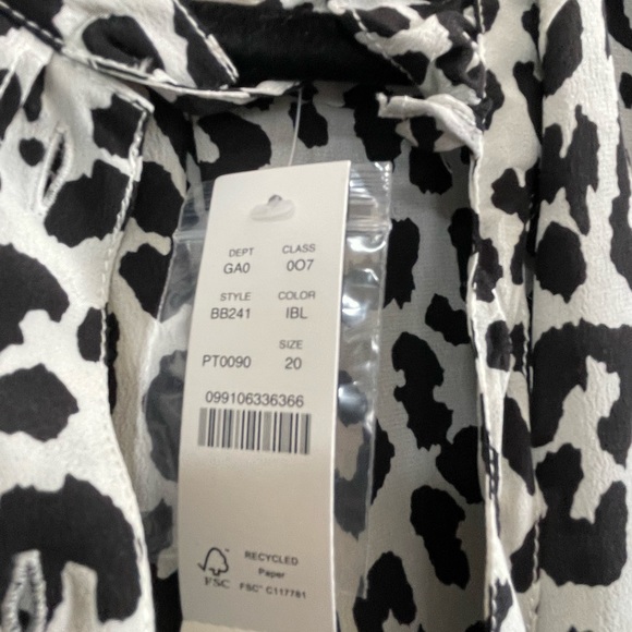 NWT J.Crew Silk Leopard top - size 20 - Picture 3 of 3